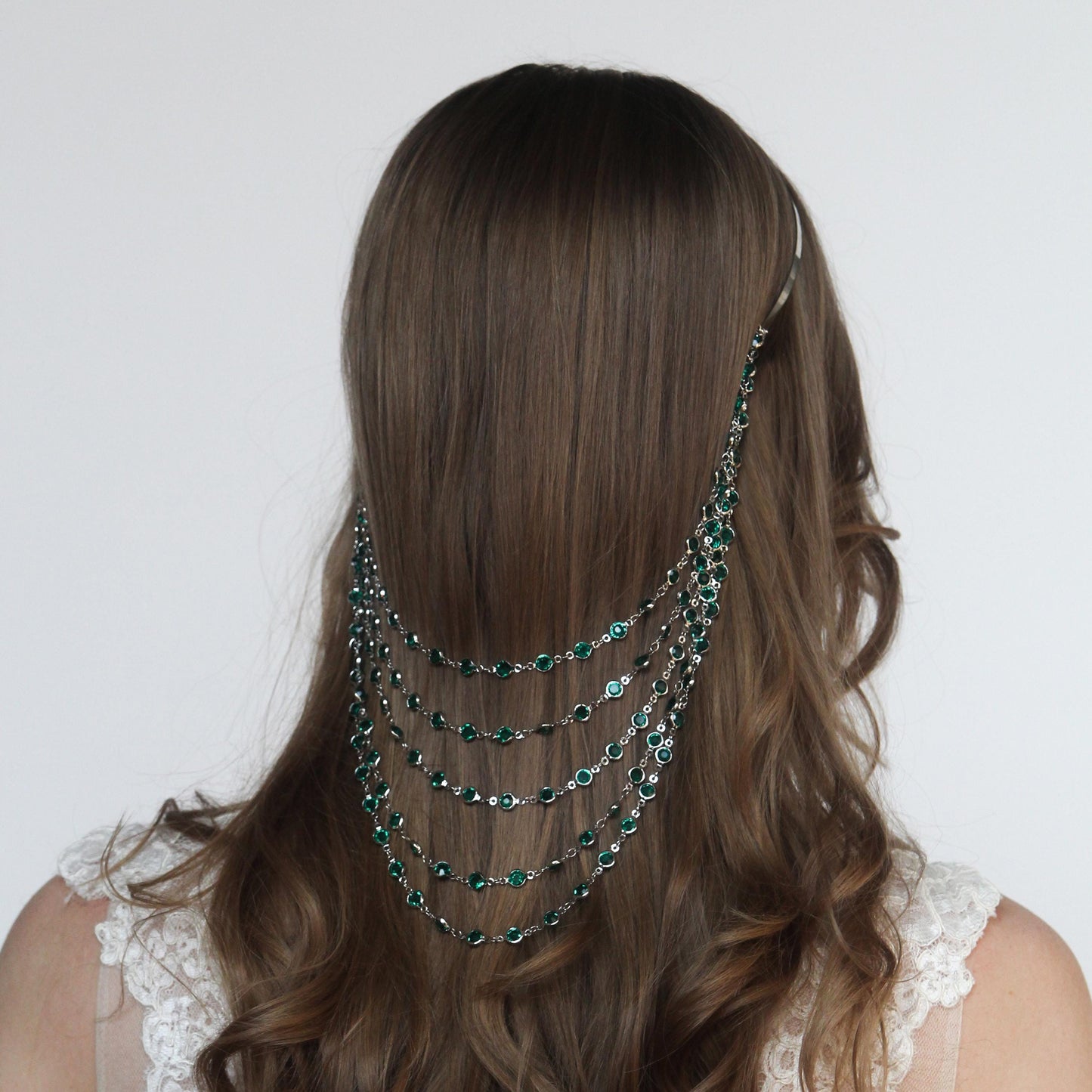 Crystal Boho Head Chain – Bridal Hair Accessory for Weddings & Festivals