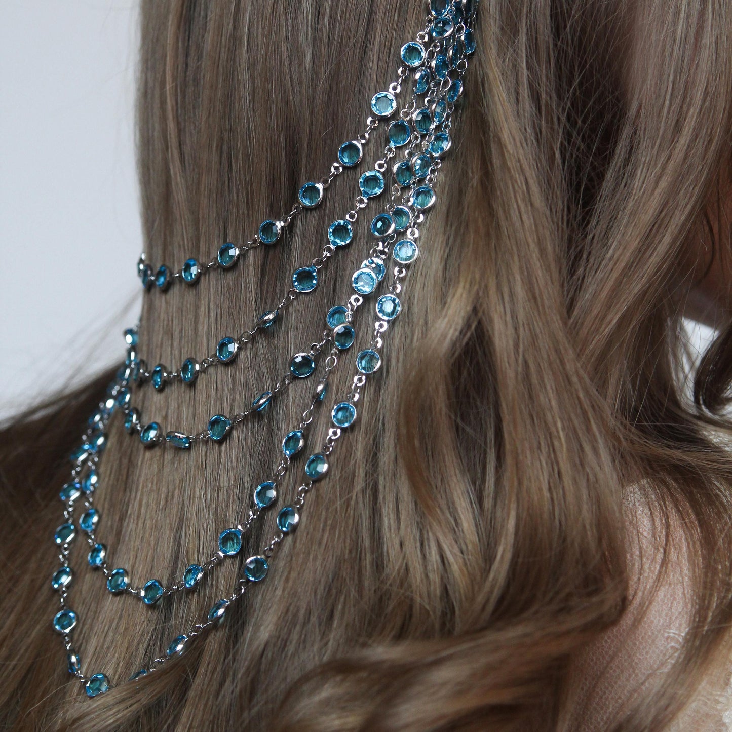 Crystal Boho Head Chain – Bridal Hair Accessory for Weddings & Festivals