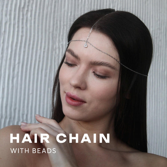 Elegant Tikka Headpiece, Classic or Dangling Pearl or Crystal Pendant, Boho Bridal Hair Jewelry, Wedding & Festival Forehead Accessory