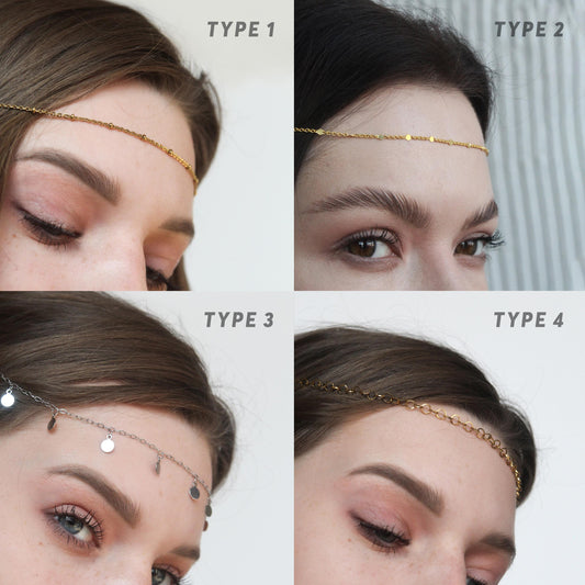 Forehead Chain with Coins and Beads, Boho Headpiece for Women, Festival Hair Jewelry, Statement Head Chain for Party or Night Out