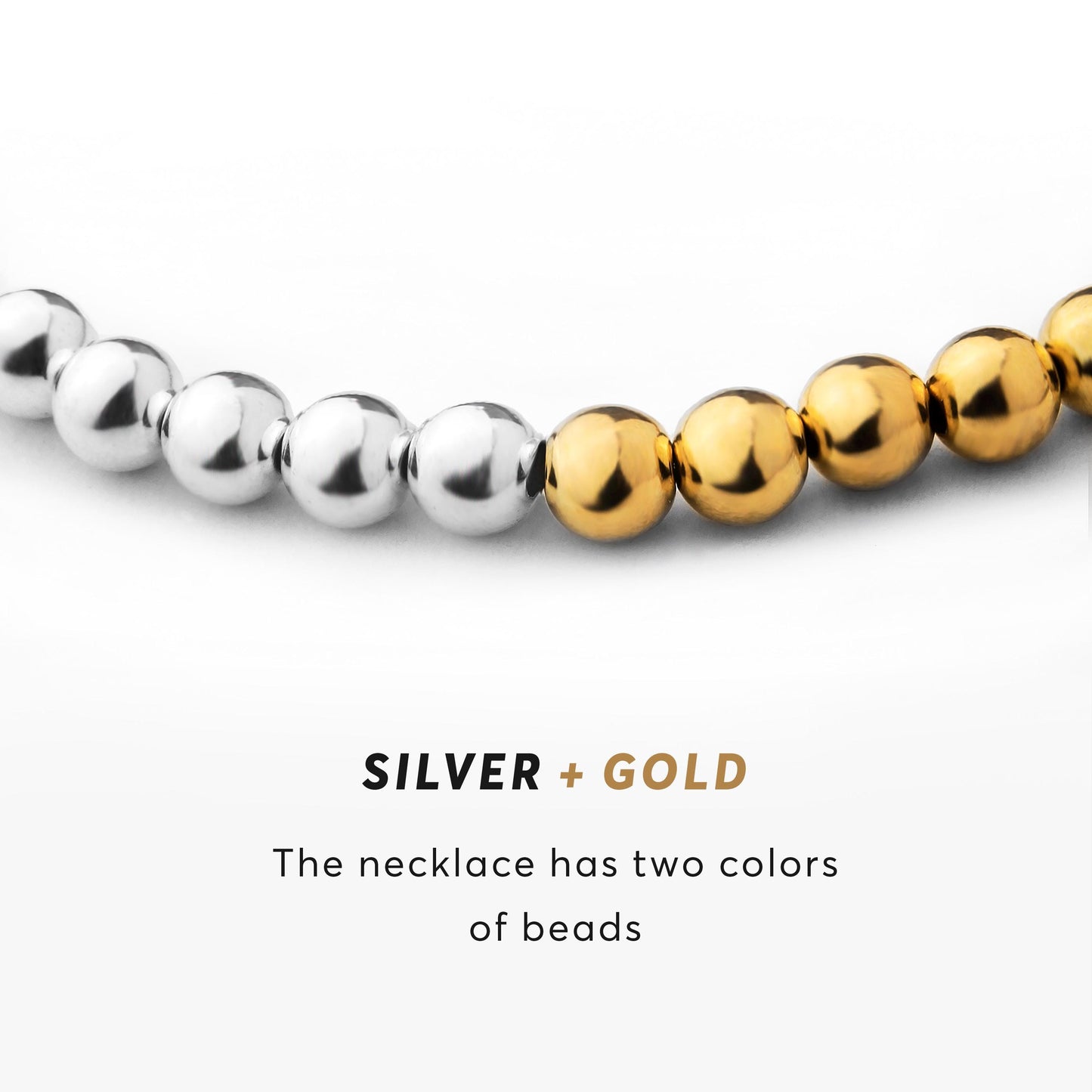 Chunky Beaded Choker Necklace, Half Gold Half Silver Statement Jewelry, Bold Mixed Metal Bead Necklace for Party, Festival Accessories