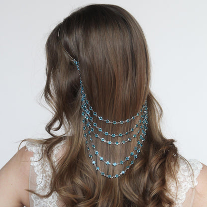 Crystal Boho Head Chain – Bridal Hair Accessory for Weddings & Festivals