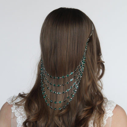 Crystal Boho Head Chain – Bridal Hair Accessory for Weddings & Festivals