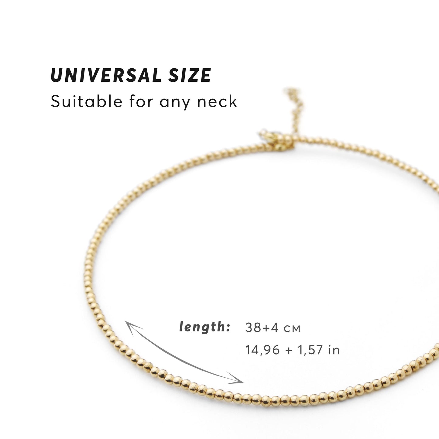 Gold or Silver Beaded Choker Necklace, Dainty Minimalist Bead Choker, Thin Layering Necklace for Women, Festival or Everyday Jewelry