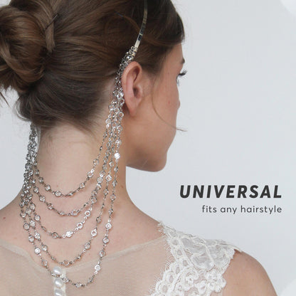 Crystal Boho Head Chain – Bridal Hair Accessory for Weddings & Festivals