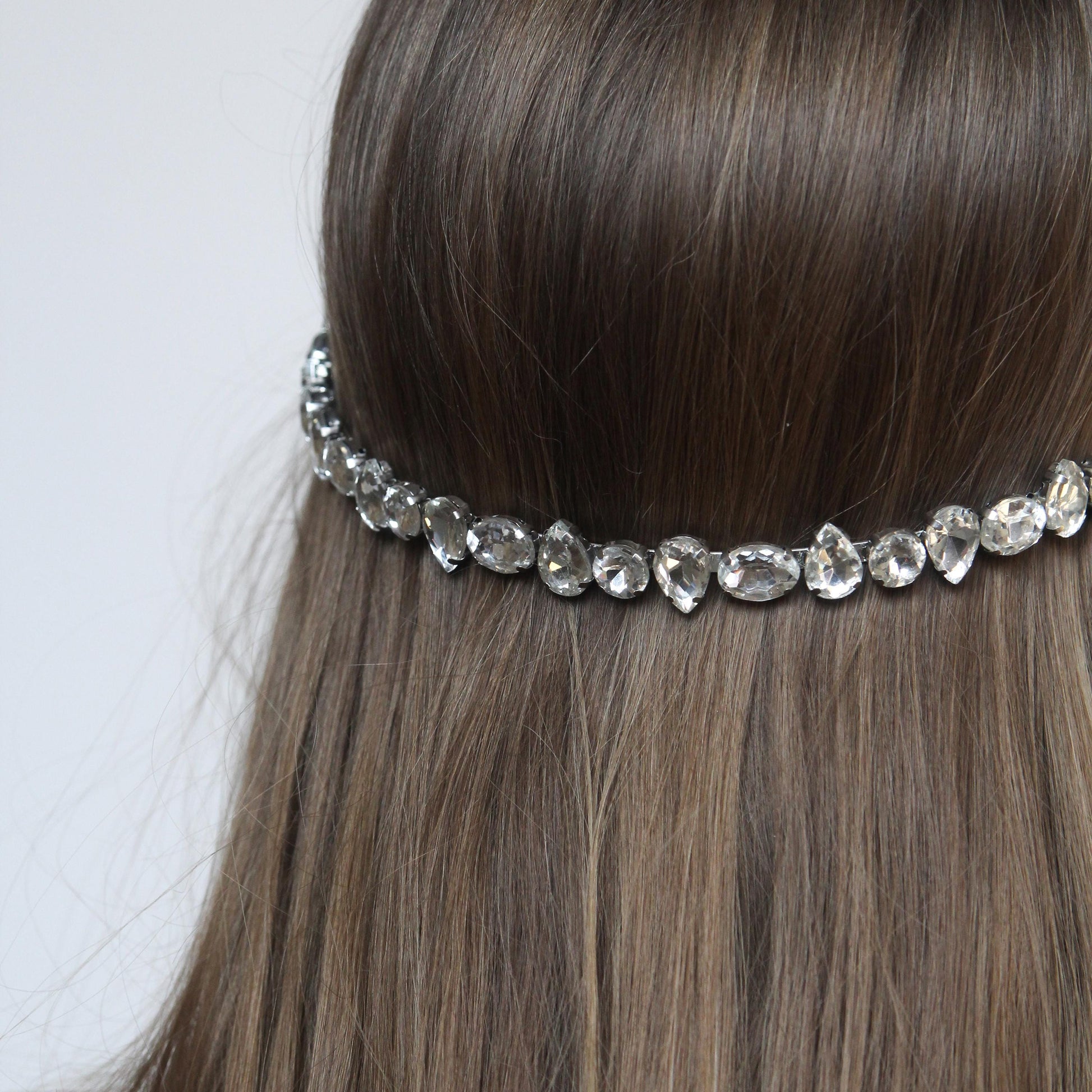 Crystal Bridal Halo Headband with Combs – Vintage-Inspired Tiara