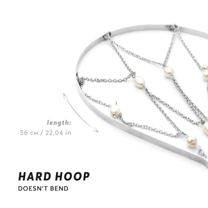 Bridal Head Chain with Freshwater Pearls or Crystals, Elegant Dangling Headpiece, Boho Wedding Hair Jewelry for Bride or Bridesmaid