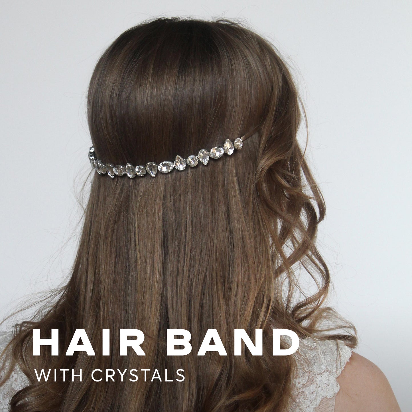 Crystal Bridal Halo Headband with Combs – Vintage-Inspired Tiara