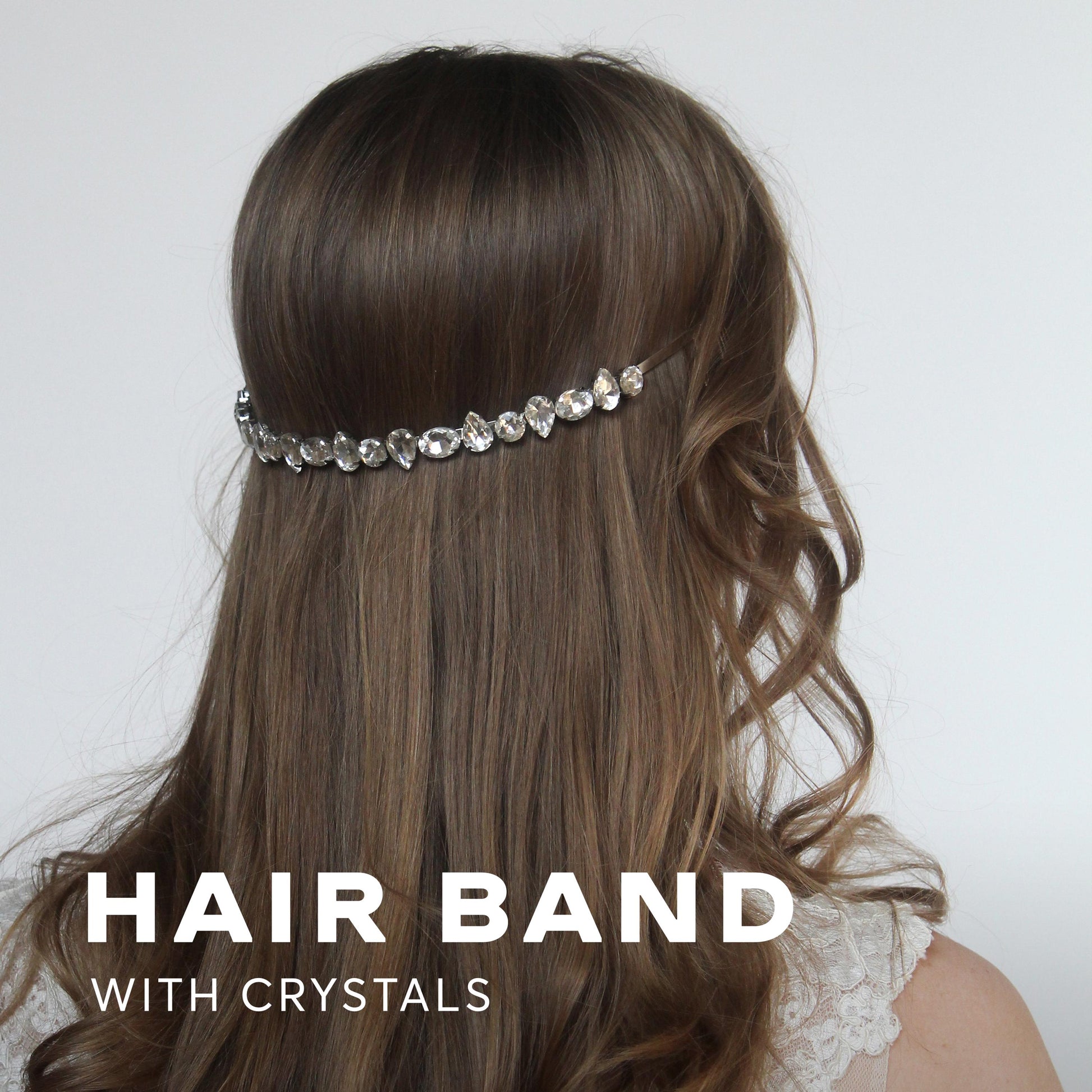 Crystal Bridal Halo Headband with Combs – Vintage-Inspired Tiara