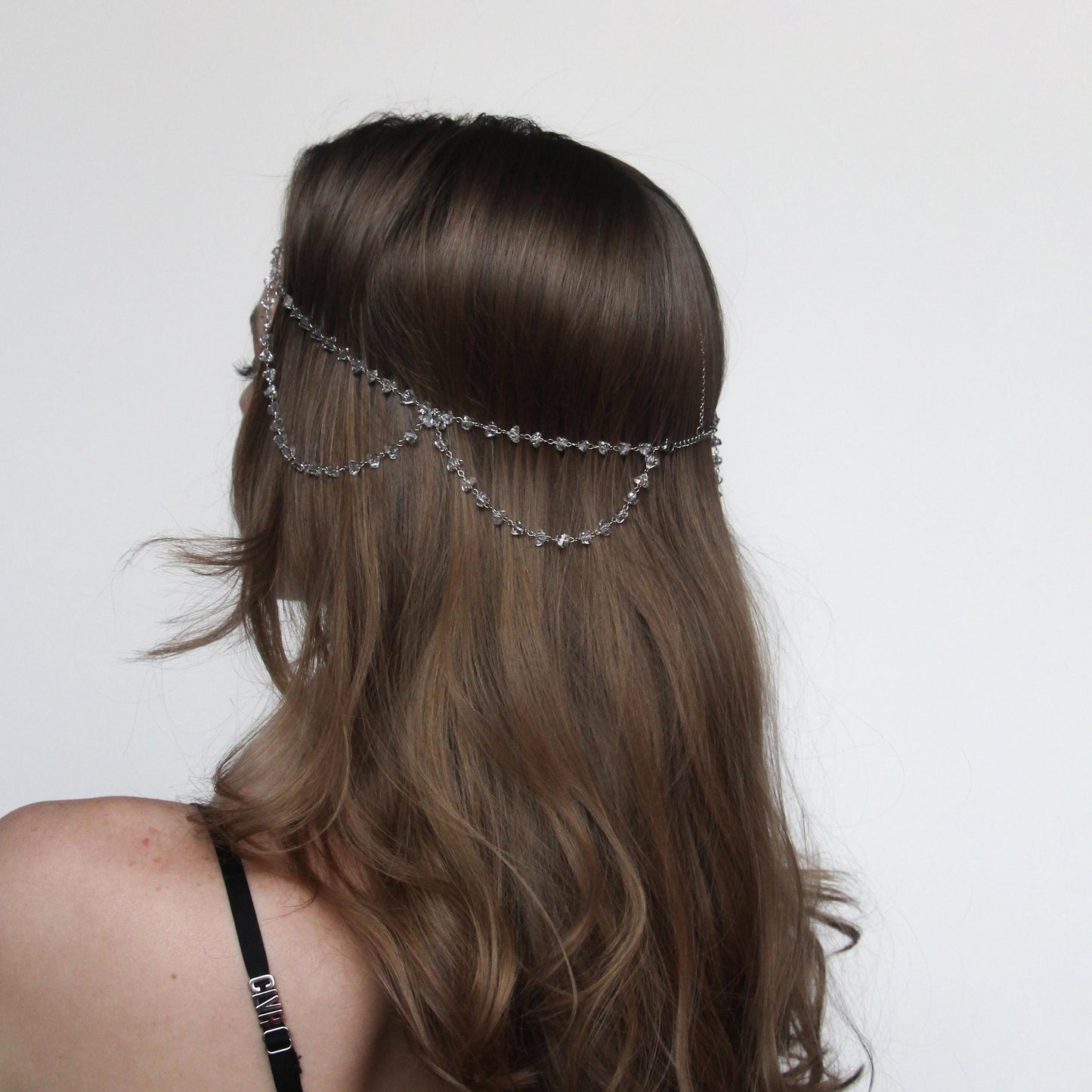 Crystal Forehead Headpiece, Rhinestone Head Chain for Bride and Bridesmaid, Boho Wedding Hair Jewelry, Festival Headpiece