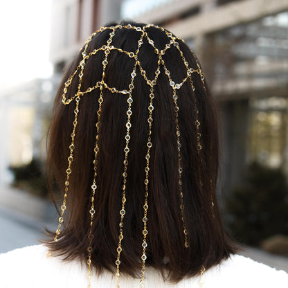 Sparkling Crystal Chain Headpiece, Elegant Bridal Hair Accessory, Wedding Hairpiece, Boho Wedding Jewelry, Gift for Bride or Bridesmaid