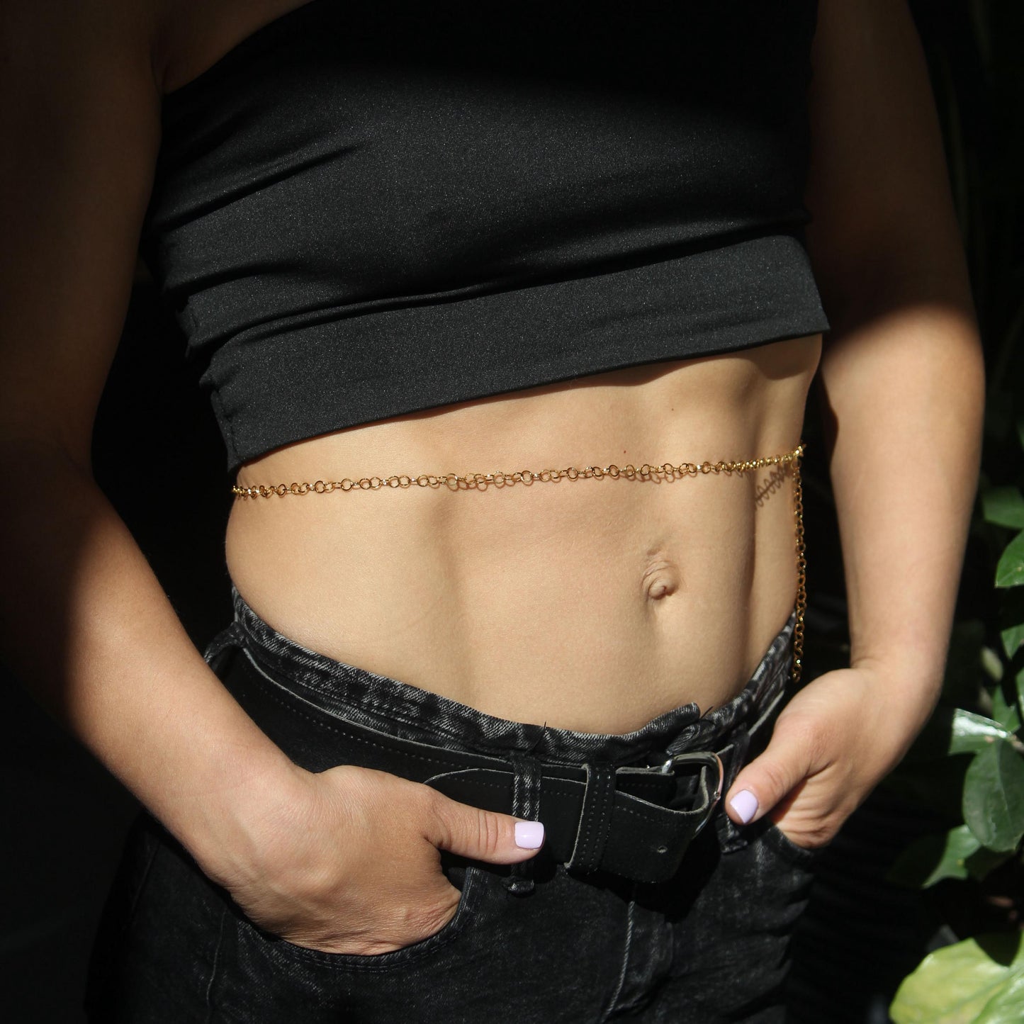 Belly Chain for Women, Dainty Round Link Waist Chain, Minimalist Body Jewelry, Beach Festival Accessory, Boho Jewelry, Gift for Her
