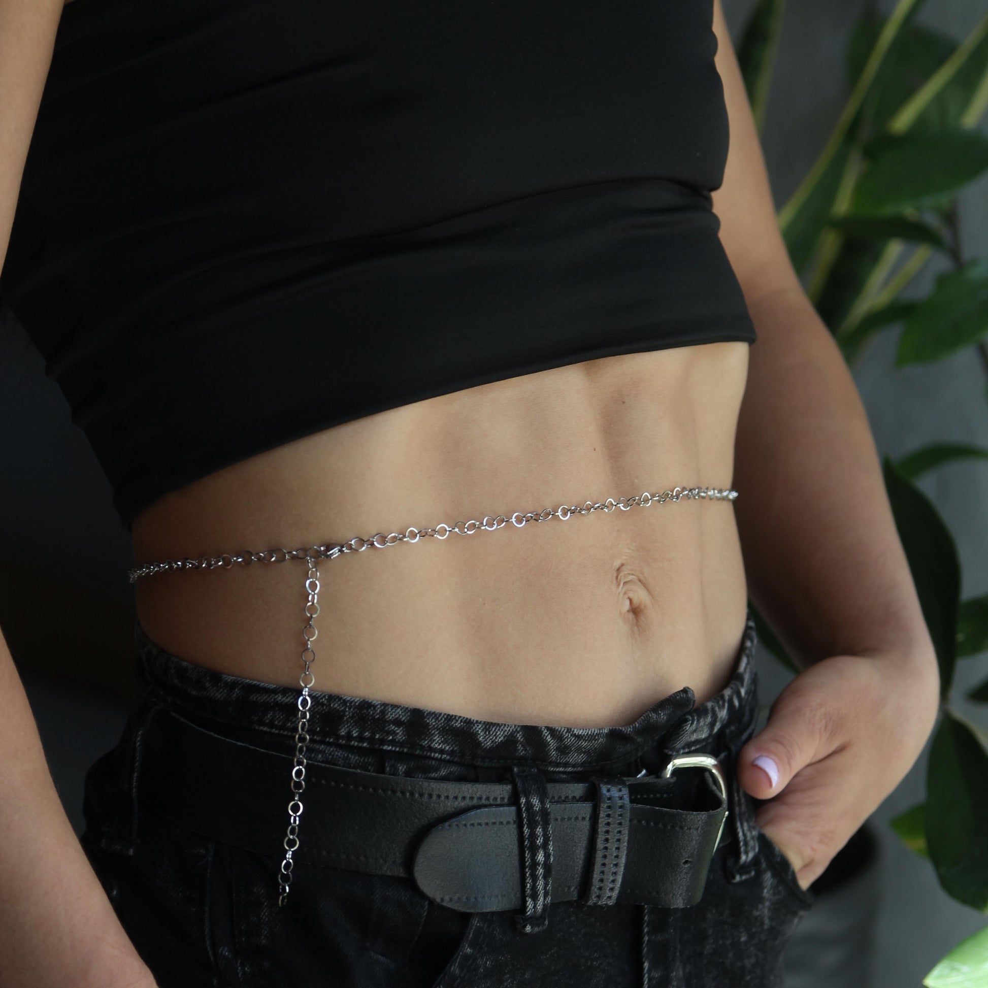 Belly Chain for Women, Dainty Round Link Waist Chain, Minimalist Body Jewelry, Beach Festival Accessory, Boho Jewelry, Gift for Her