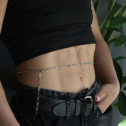 Belly Chain for Women, Dainty Round Link Waist Chain, Minimalist Body Jewelry, Beach Festival Accessory, Boho Jewelry, Gift for Her