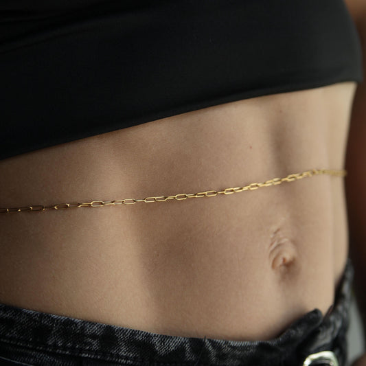 Dainty Belly Chain, Gold or Silver Waist Chain for Women, Layered Body Jewelry, Summer Beach Jewelry, Boho Festival Jewelry, Gift for Her